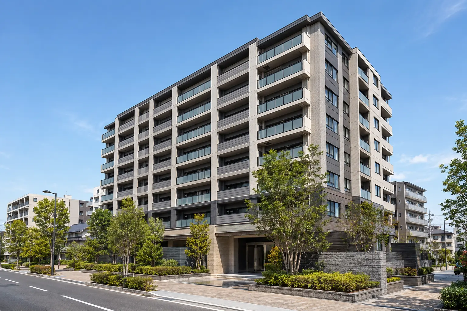 都市型マンションの外観